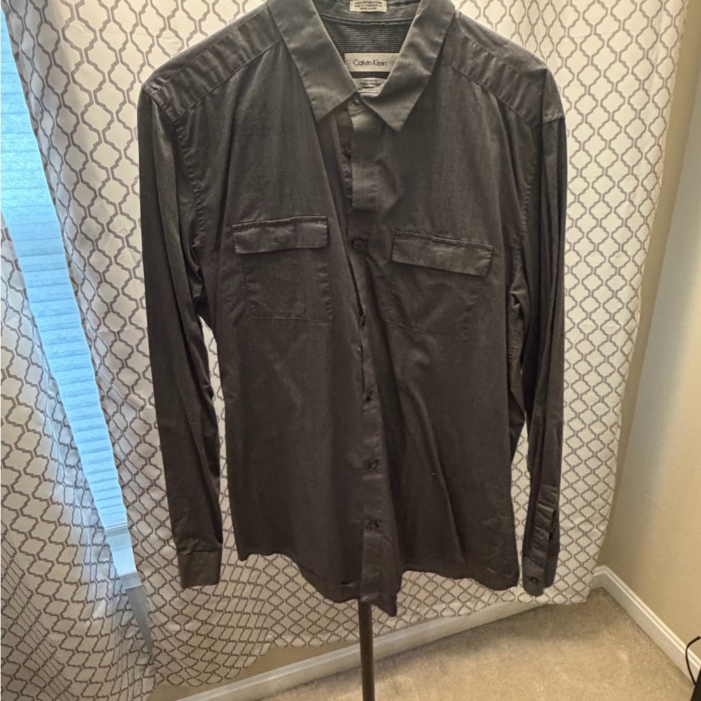 Calvin Klein Black Casual Button Down Shirt